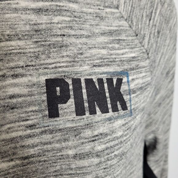 VS PINK sweatshirt crew neck spellout back graphic long sleeve L - Picture 5 of 10